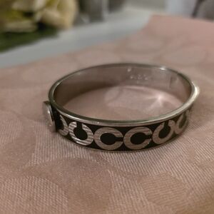 Coach Black and Silver Bracelet
